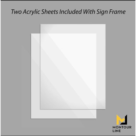 Montour Line Post&Rope Stanchion SignFrame 7x11V Pol. StCancel Symbol 🚫 HDSF-711-V-PS-PR-CANCEL